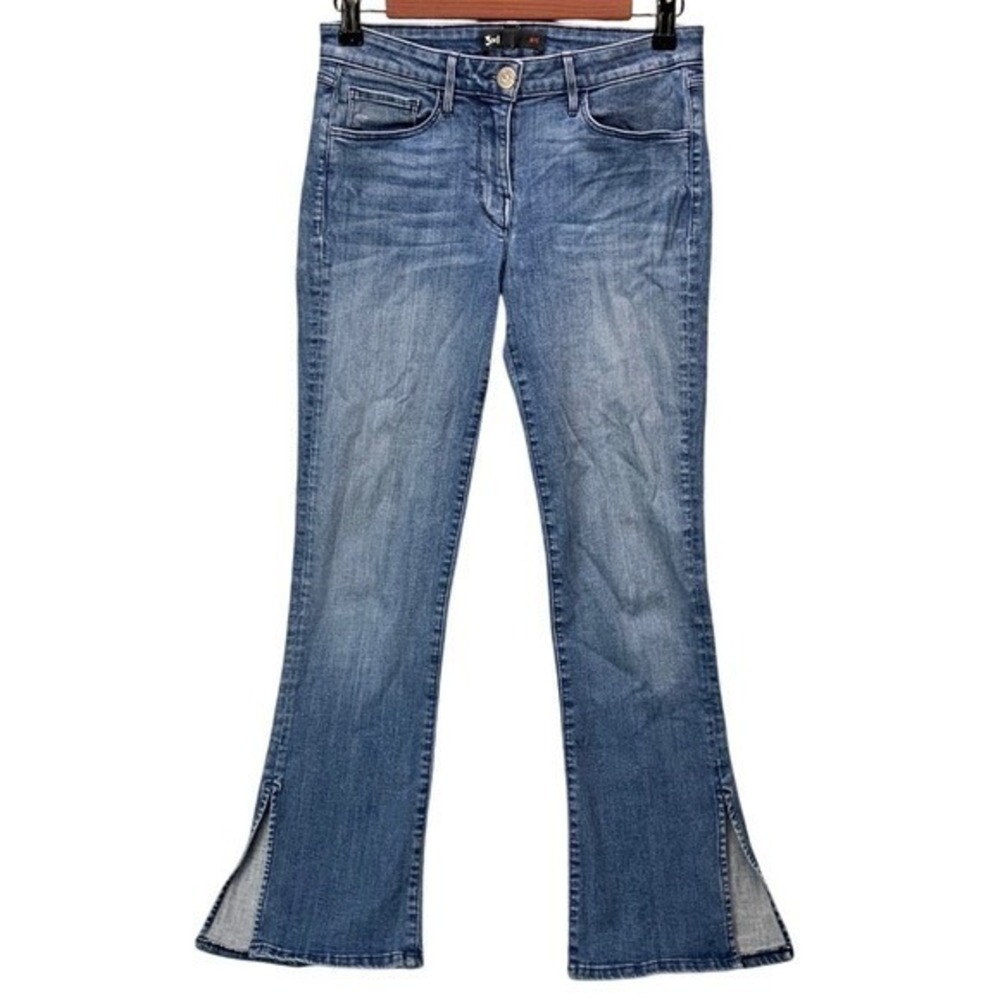 3x1 NYC Stanley Split Hem Flare Jeans Women's Size 26 Blue Denim Casual Pants